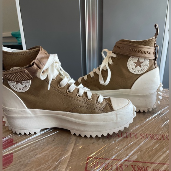 Converse High-Top Sneakers in Brown and White - Picture 2 of 5